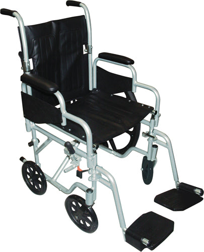 Poly-Fly 2-in-1 Lightweight Wheelchair & Transport Chair, 18" Seat