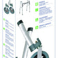 Swivel or Fixed 5-Inch Walker Wheels with Locks and Glides - 350 lbs Capacity