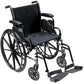 K3 Lightweight 20" Wheelchair with Detachable Desk Arms & Swing-Away Footrests - Cruiser III