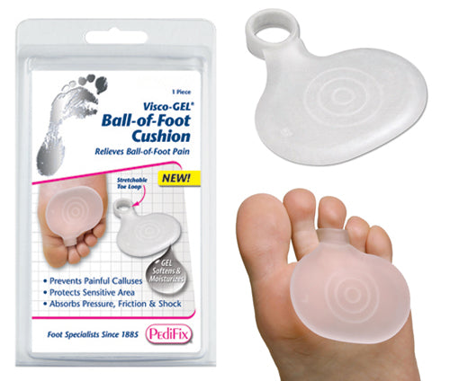 Metatarsal Pad with Gel Toe Loop - Large Right - Ball-of-Foot Cushion for Pain Relief