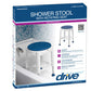 Swivel Shower Stool with Rotating Padded Seat, Adjustable Height, 450 lbs Capacity