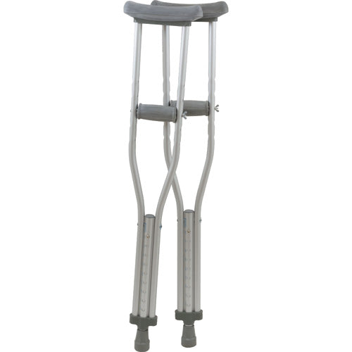 Aluminum Underarm Crutches Junior 4'6"-5'2" Pair - Lightweight, Comfortable & Adjustable