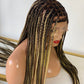 Ready to Ship- Knotless mix color Full lace braided wigs