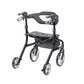 Nitro Sprint Rollator Black - Lightweight, Foldable Mobility Walker with Slow-Down Brake & 350 lb Capacity, 19 lbs