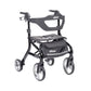 Nitro Sprint Rollator Black - Lightweight, Foldable Mobility Walker with Slow-Down Brake & 350 lb Capacity, 19 lbs