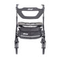 Nitro Sprint Rollator Black - Lightweight, Foldable Mobility Walker with Slow-Down Brake & 350 lb Capacity, 19 lbs