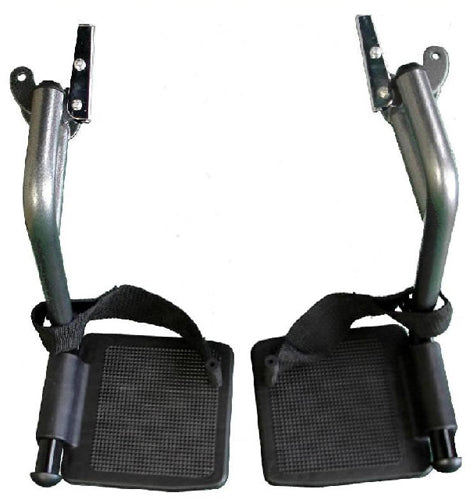Drive TR39E-SV Silver Vein Wheelchair Footrests - 1 Pair Replacement