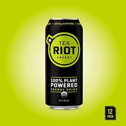 Riot Energy - Energy Drink Citrus Lime Flavor, Pack of 12 - 16oz