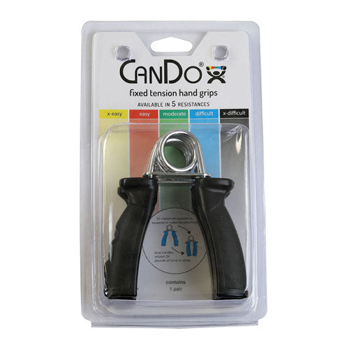 CanDo X-Hard 48 Lbs Black Hand Exercise Grips (Pair) for Strength Training & Rehab