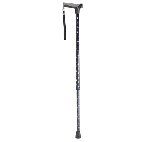 Comfort Grip Aluminum Cane with Premium Wrist Strap, Anchors Fashion Color - 300 lbs Capacity