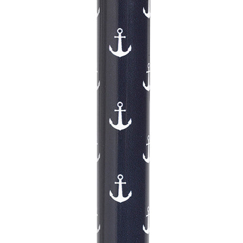 Comfort Grip Aluminum Cane with Premium Wrist Strap, Anchors Fashion Color - 300 lbs Capacity