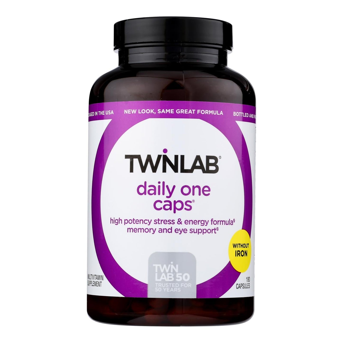 Twinlab Daily One Caps, Multivitamin Without Iron, 180 Capsules