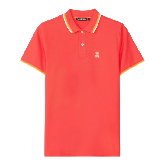 Psycho Bunny Granbury Pique Polo Men Polo Shirt Hibiscus