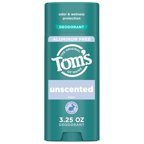 Tom's Of Maine Deodorant Stick, Unscented, Case of 6, 3.25 Oz.