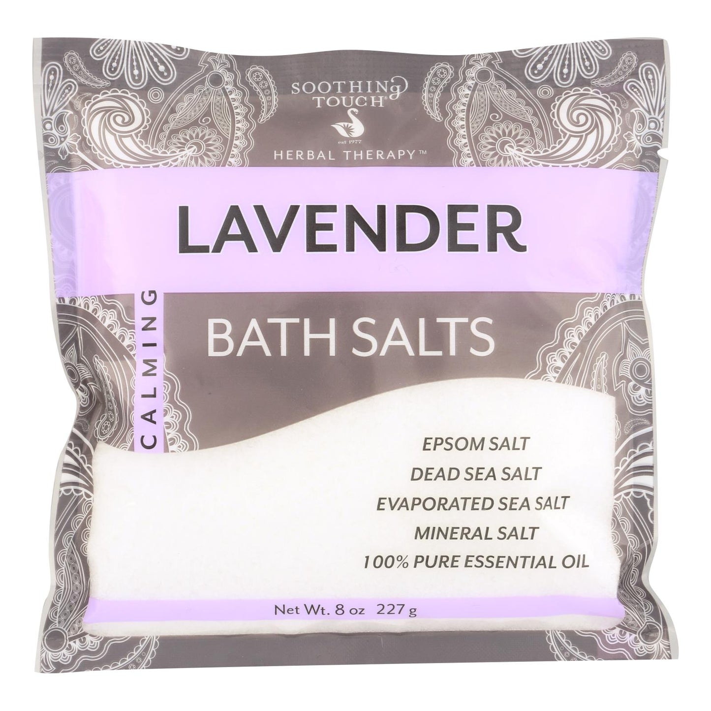 Soothing Touch Lavender Bath Salts for Relaxation & Skin Conditioning - 6 Pack of 8 Oz - Gluten & Wheat Free Epsom Salt Soak