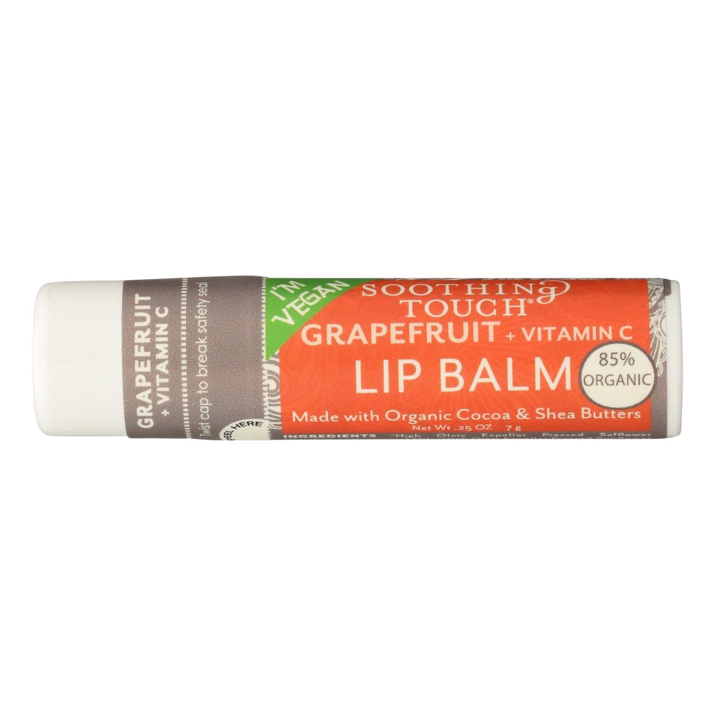 Soothing Touch Organic Grapefruit + Vitamin C Lip Balm, 0.25 oz (Case of 12)