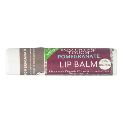 Soothing Touch Organic Pomegranate Lip Balm, 0.25 oz (Case of 12)