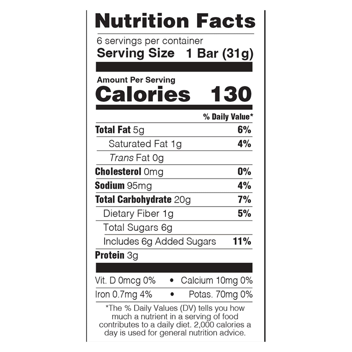Simply 8 Real Peanut Butter Chocolate Chip Chewy Granola Bars - GMO-Free, Case of 8 (6.6 Oz. Each)