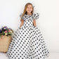 Orchid Black and White Party Dress