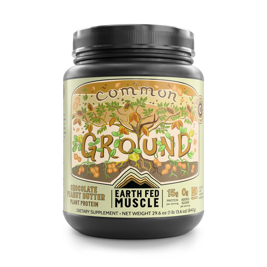 Earth Fed Muscle - Peanut Butter Chocolate Protein, 27.83 oz - Gluten-Free Protein Powder