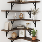 Rustic Corner Floating Shelves Set of 5 – Wall Mounted Wood Shelves