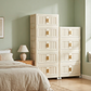 2-6 Layer Foldable Rolling Storage Bin Cabinet | Large Capacity Closet Organizer