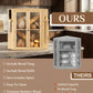 Bamboo Bread Box with Clear Doors – 2-Tier Kitchen Countertop Organizer