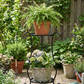 Two-Tier Metal Plant Stand – Double Layer Iron Flower Rack for Indoor & Outdoor Plants