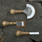 3-Piece Leather Working Kit with Leather Sheaths