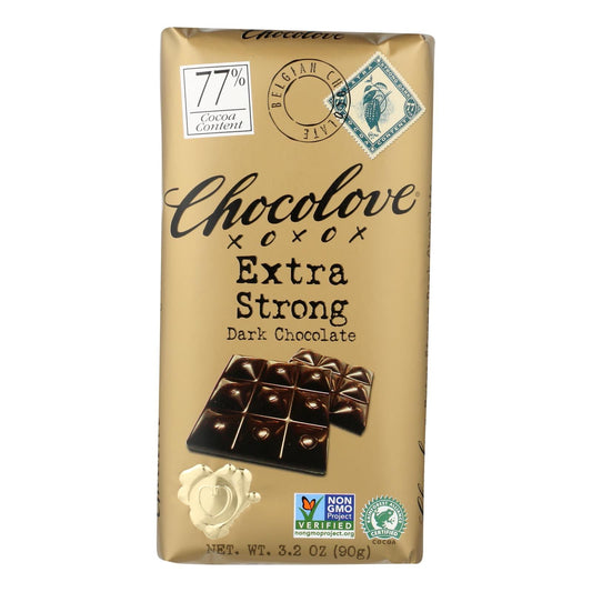 Chocolove Xoxox Premium Dark Chocolate: Powerful & Intense 100% Cocoa (Pack of 12 - 3.2 Oz Bars)