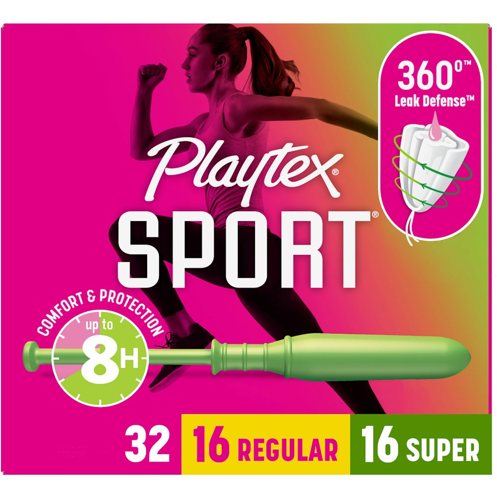 Playtex Sport Tampons, Super and Regular Multi-Pack - 32 ct