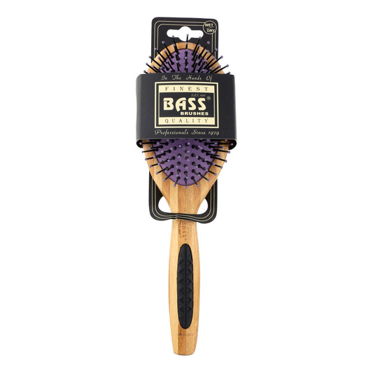 Bass Brushes Nylon Bristle Brush for Smooth Hair Styling, Large Oval