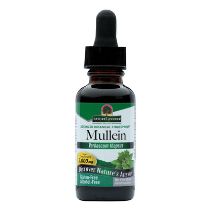 Nature's Answer Mullein Leaf Extract (Alcohol-Free) - Respiratory Support