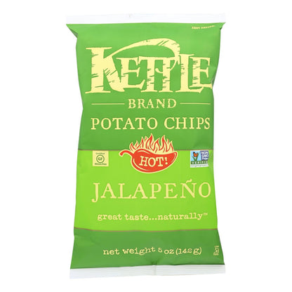Kettle Brand Potato Chips - Bold & Zesty Jalapeno - 5 Oz. (Pack of 15)