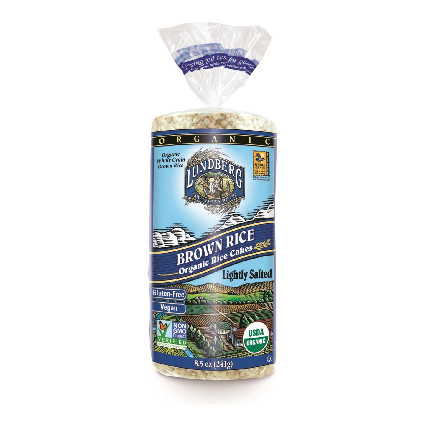 Lundberg Family Farms Brown Rice Cakes with Sea Salt, 6 Pack, 8.5 Oz.