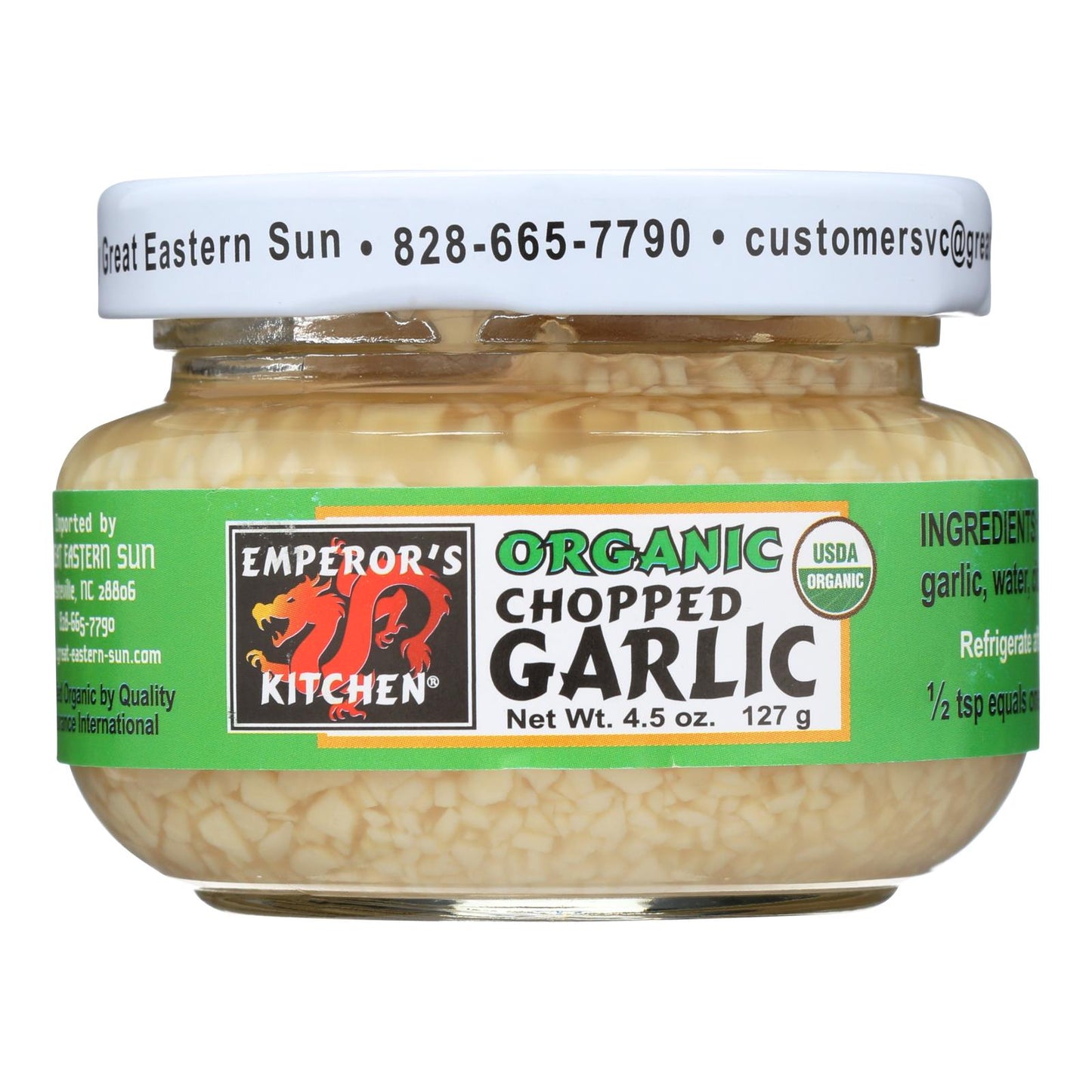 Emperors Kitchen Chopped Organic Garlic, 4.5 Oz (Pack of 12)