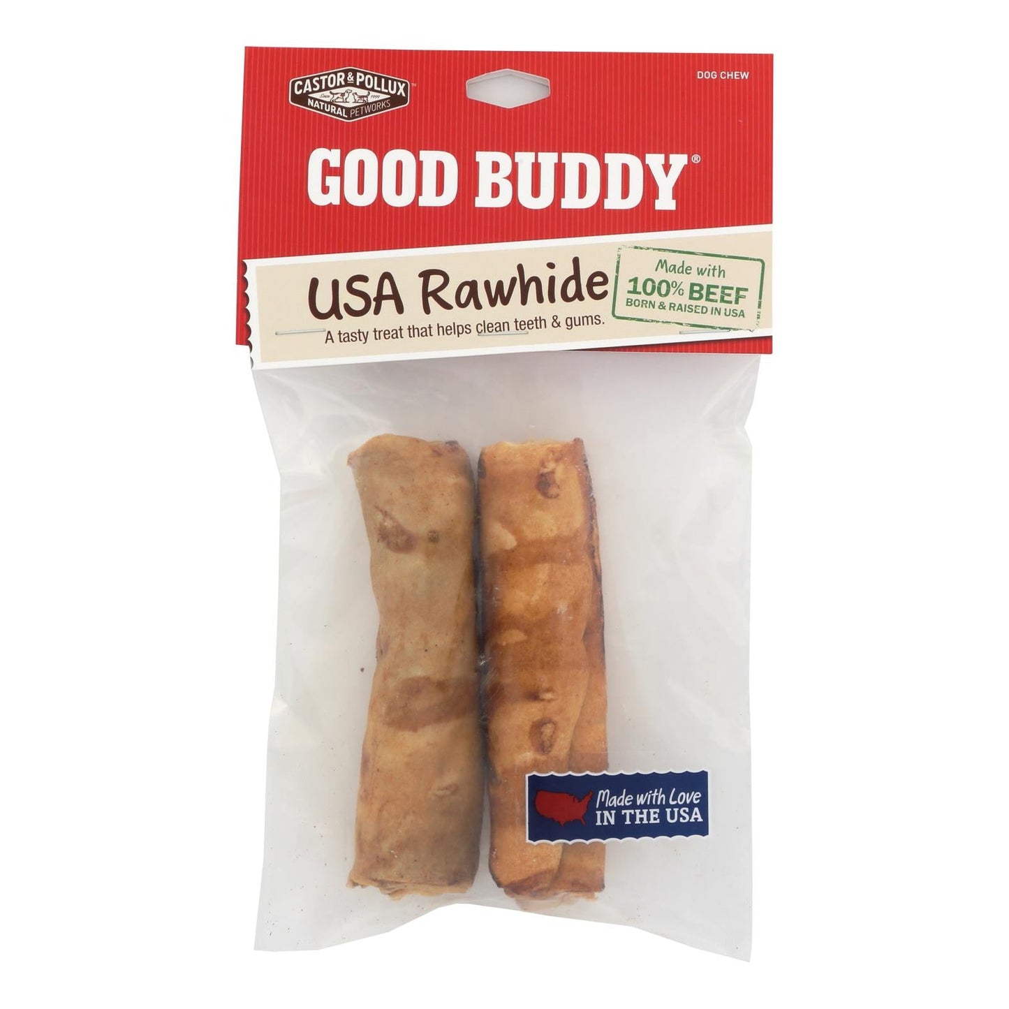 Castor & Pollux Rawhide Curl Chews | 8 Count