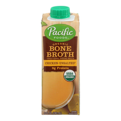 Pacific Natural Foods Bone Broth Chicken 8 Fl Oz Pack of 12