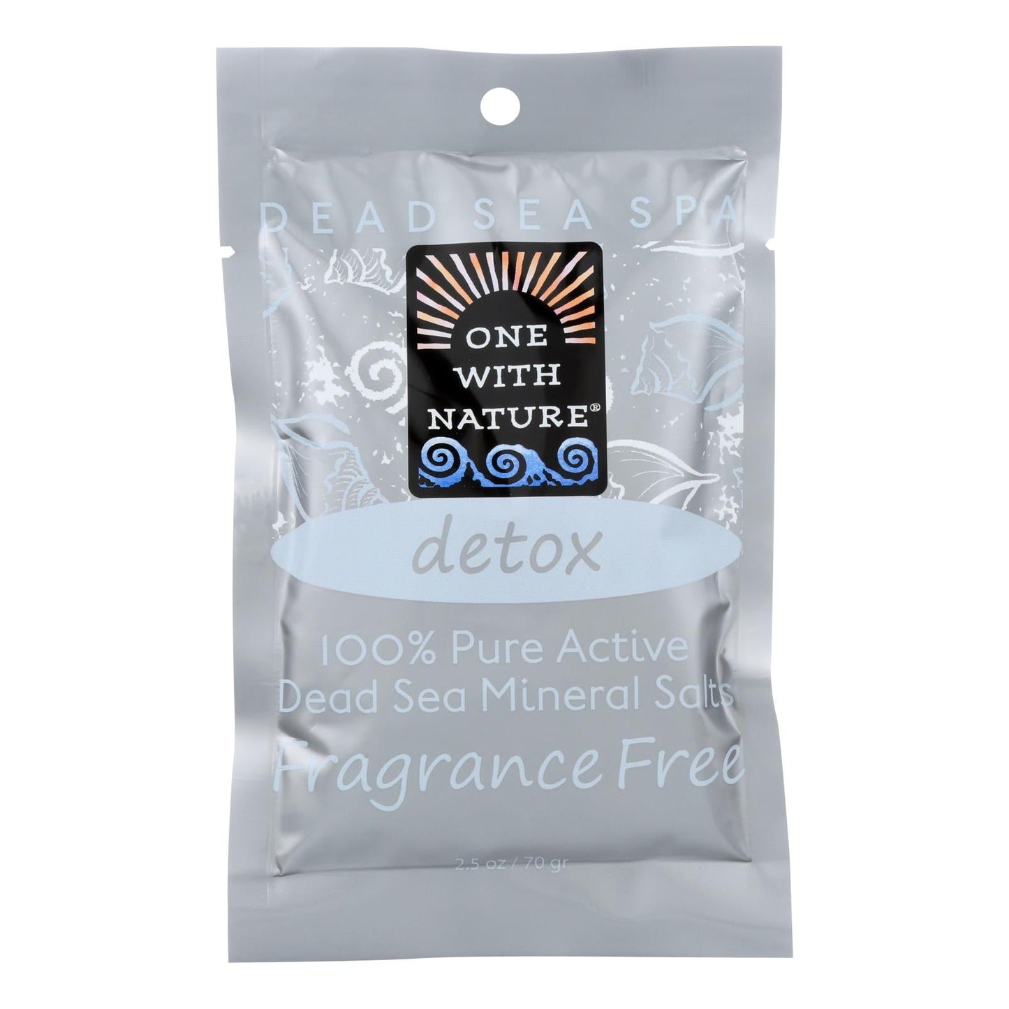 One With Nature Dead Sea Mineral Salt Bath, Rejuvenating and Relaxing (Pack of 6 - 2.5 Oz.)