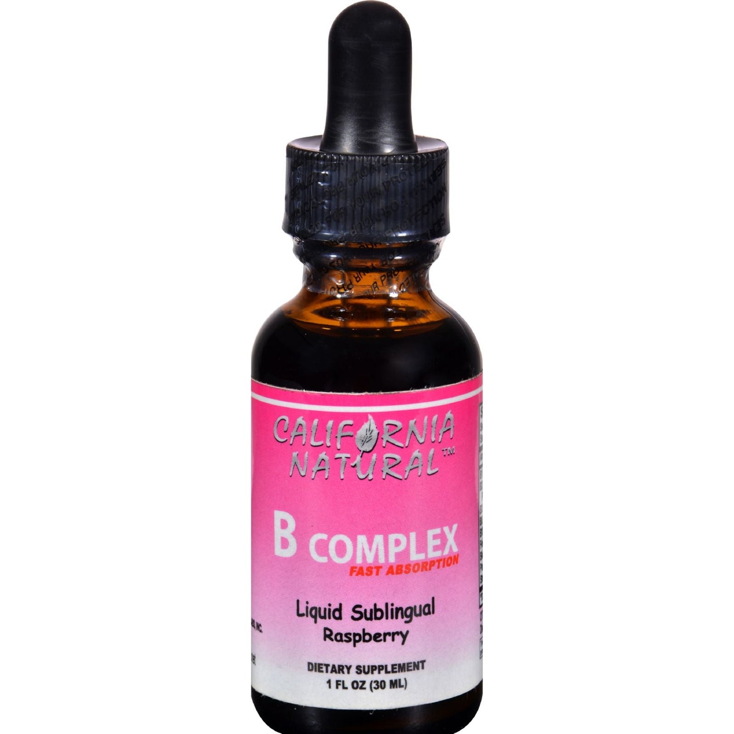California Natural B Complex Sublingual Raspberry - 1 Fl Oz.