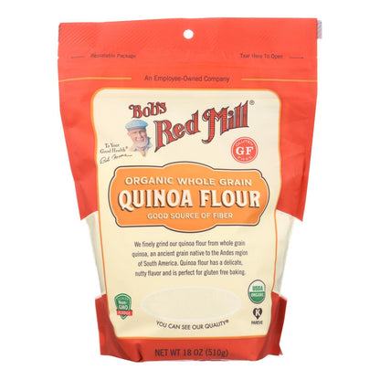 Bob's Red Mill Organic Whole Grain Flour (4-Pack), 18 Oz Bags: Flour for Baking