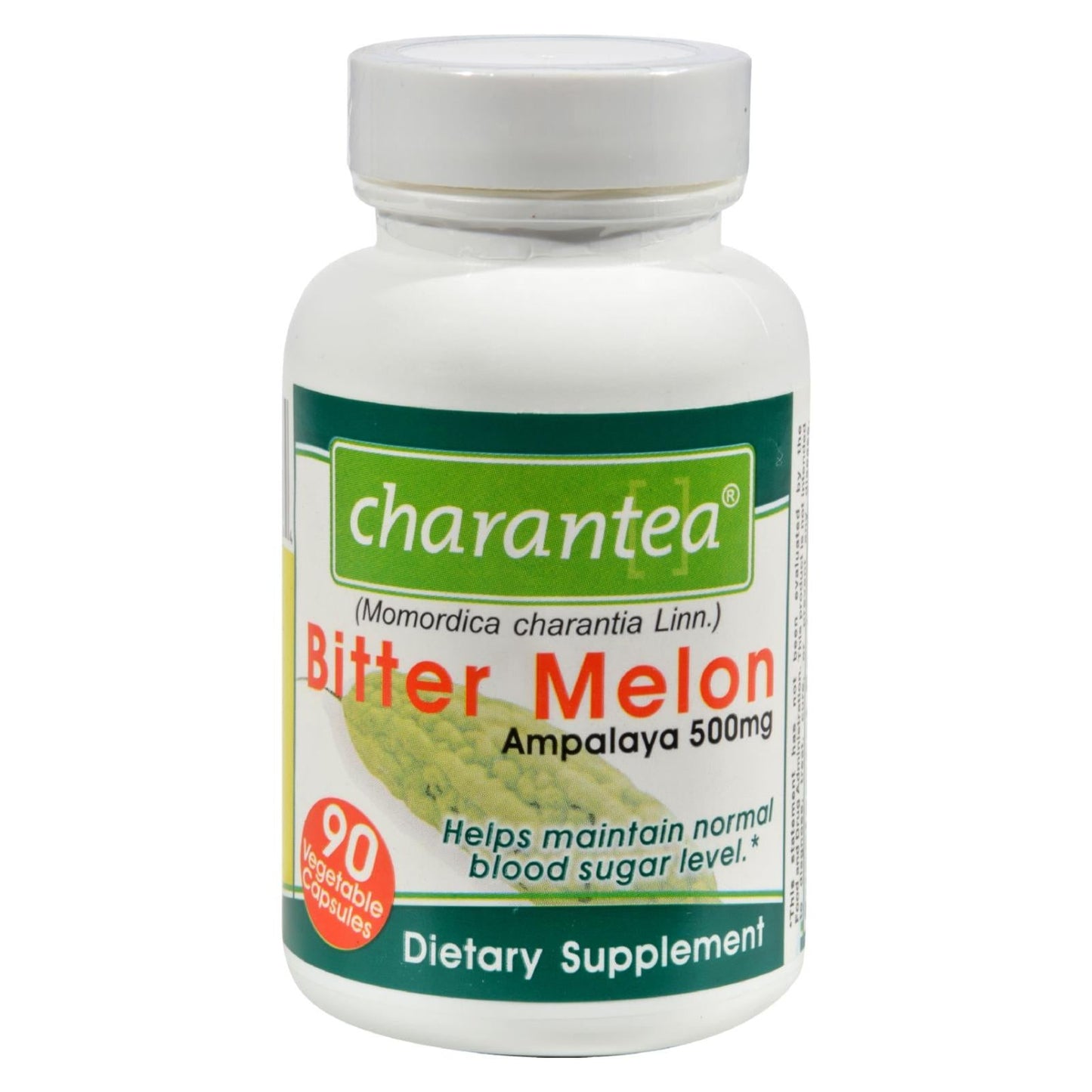 Charantea Bitter Melon Capsules, 500mg, Natural Wellness Support, 90 Vegetarian Capsules