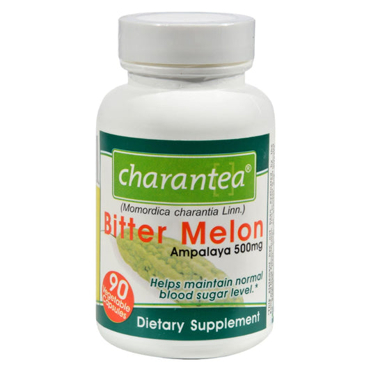 Charantea Bitter Melon Capsules, 500mg, Natural Wellness Support, 90 Vegetarian Capsules