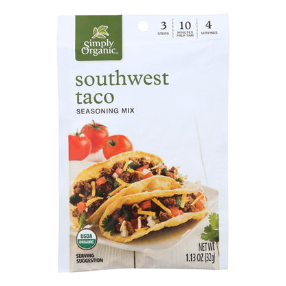 Simply Organic Mild Taco Seasoning Mix, 1.13 oz (Case of 12)