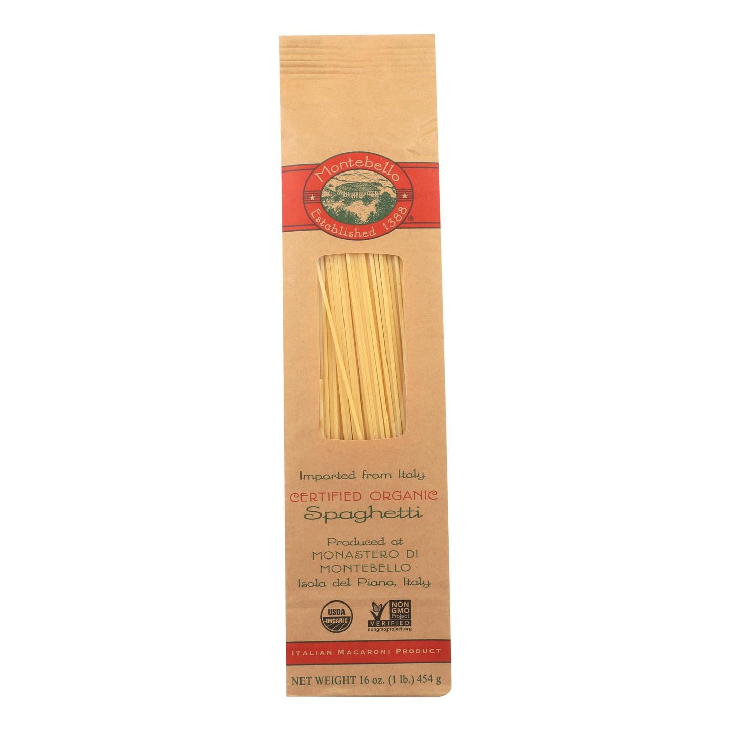 Montebello Organic Spaghetti (12 Pack - 1 Lb.)