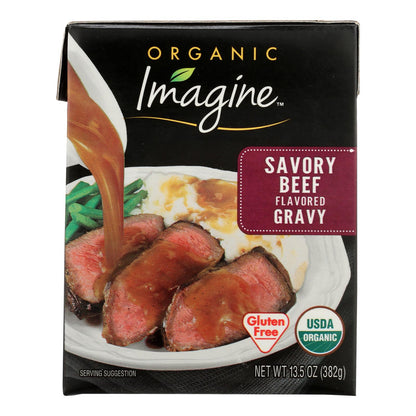 Imagine Foods Organic Savory Beef Gravy, 13.5 Fl Oz (Pack of 12)