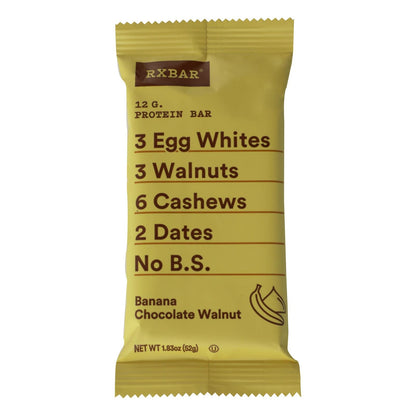 RXBAR Protein Bar Banana Chocolate Walnut (Pack of 12 - 1.83 Oz.)