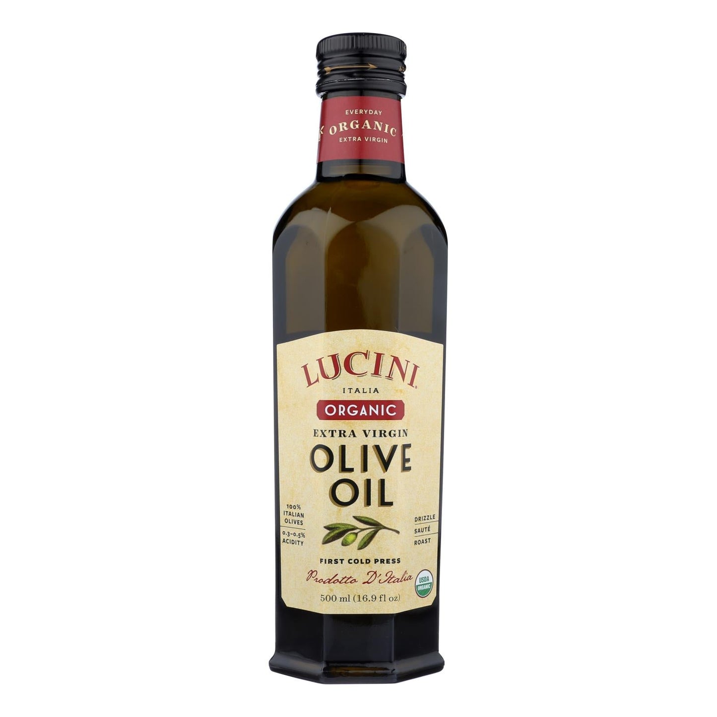 Lucini Italia Extra Virgin Olive Oil (Pack of 6 - 16.9 Fl Oz.)