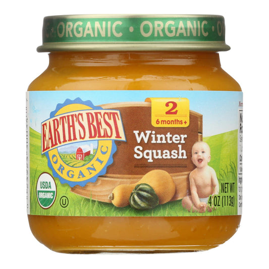 Earth's Best Organic Winter Squash Stage 2, 4 Ounce (10-Pack)