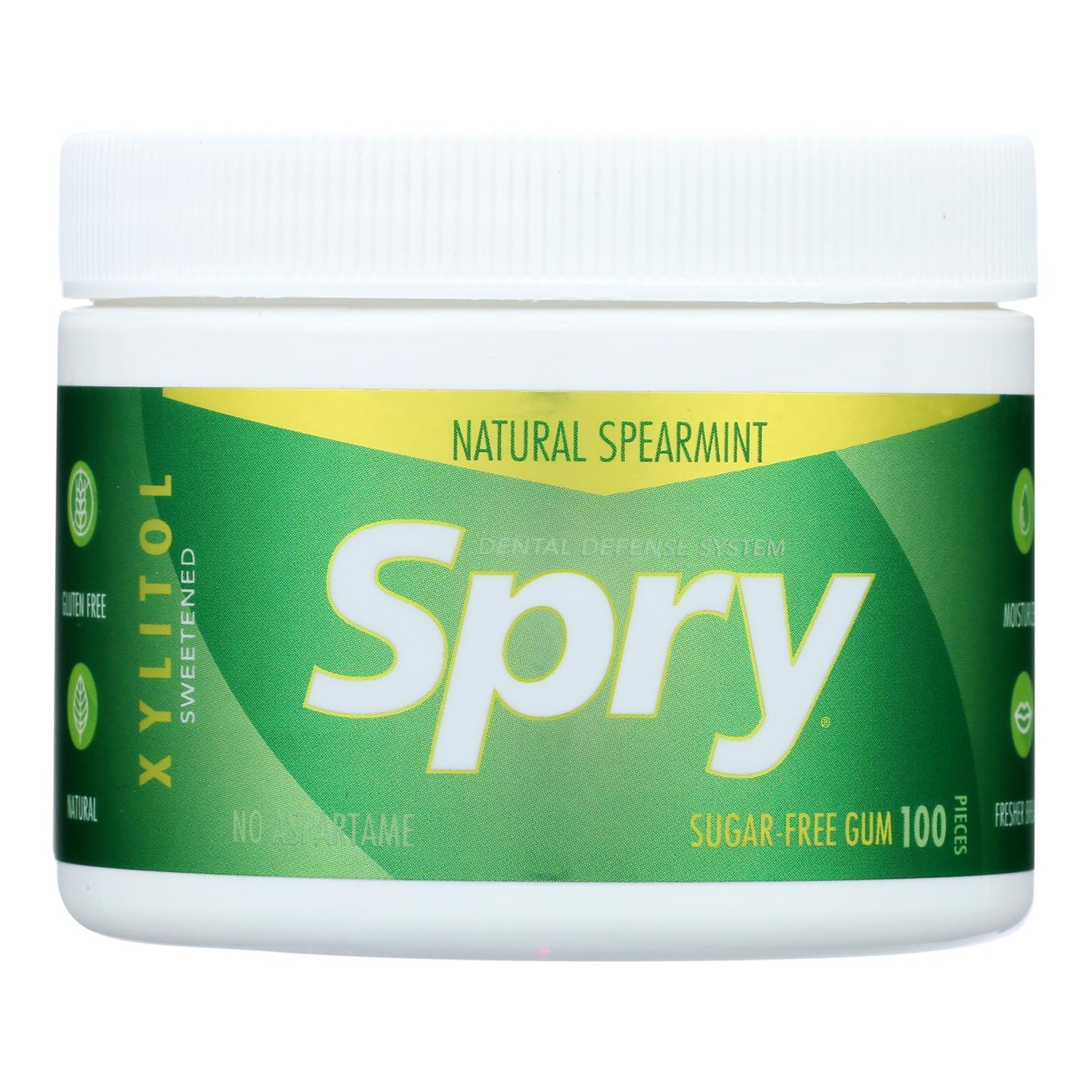 Spry Xylitol Spearmint Chewing Gum, 100 Piece